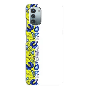 Силиконовый Чехол на Nokia G21 с картинкой Вышиванки (Желто-синяя вышиванка)