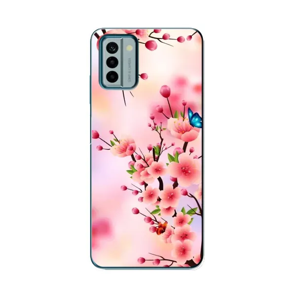 Чехол с рисунком «Бабочки на сакуре» для Nokia G22 Чехол с рисунком «Бабочки на сакуре» для Nokia G22
