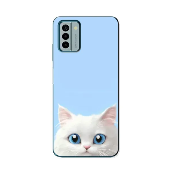 Чехол с рисунком «Белый кот» для Nokia G22 Чехол с рисунком «Белый кот» для Nokia G22