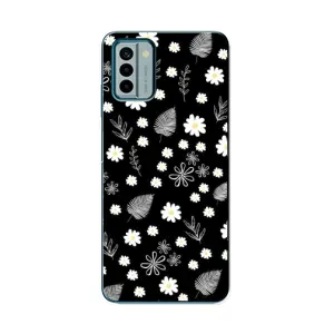 Чехлы с тематикой "ЦВЕТЫ" на Nokia G22 (цветение на чорном)