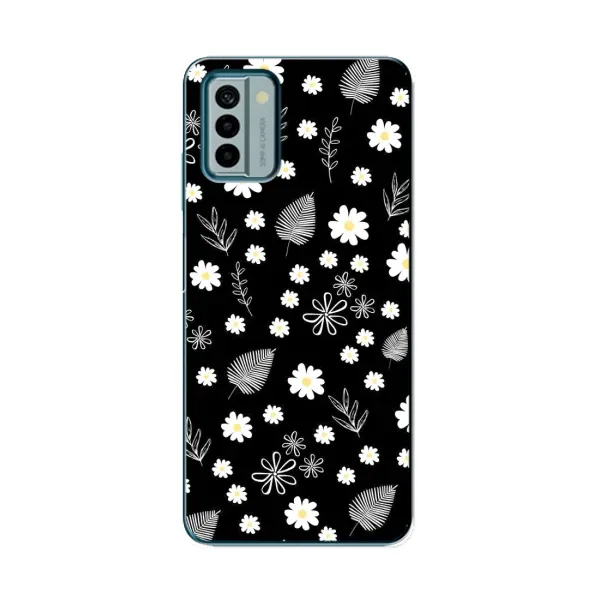 Чехол с рисунком «цветение на чорном» для Nokia G22 Чехол с рисунком «цветение на чорном» для Nokia G22