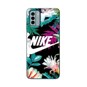 Силиконовый Чехол на Nokia G22 с картинкой Nike (Цветочный Nike)