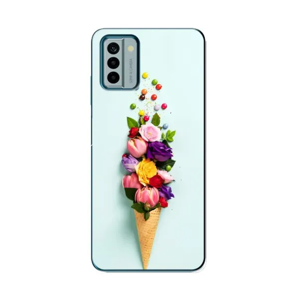 Чехол с рисунком «Цветок-мороженное» для Nokia G22 Чехол с рисунком «Цветок-мороженное» для Nokia G22