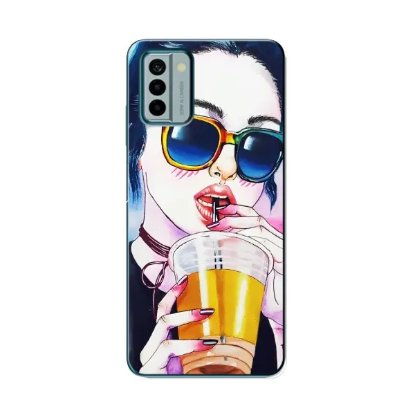 Чехол с рисунком «Девушка с коктейлем» для Nokia G22 Чехол с рисунком «Девушка с коктейлем» для Nokia G22