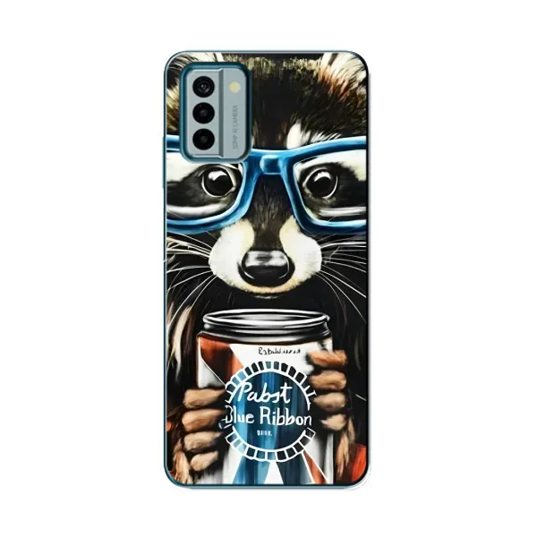 Чехол с рисунком «Енот в очках» для Nokia G22 Чехол с рисунком «Енот в очках» для Nokia G22