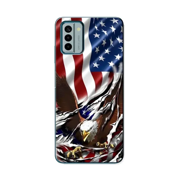 Чехол с рисунком «Флаг USA» для Nokia G22 Чехол с рисунком «Флаг USA» для Nokia G22