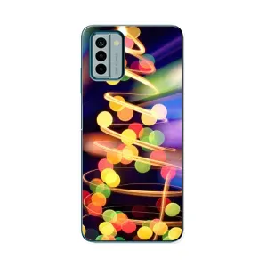 Чехол Новогодняя Елка на Nokia G22 (Гирлянды)