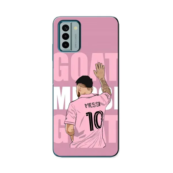 Чехол с рисунком «GOAT MESSI» для Nokia G22 Чехол с рисунком «GOAT MESSI» для Nokia G22