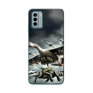 Чехол с мемами тралалело тралала для Nokia G22 (Гусини и крокодило)