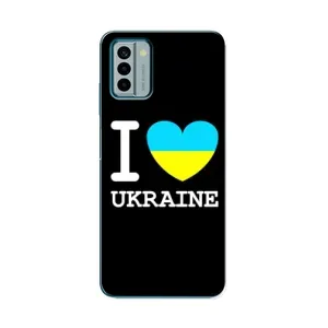 Чехол с Украинской символикой на Нокиа Джи 22 (I Love Ukraine)