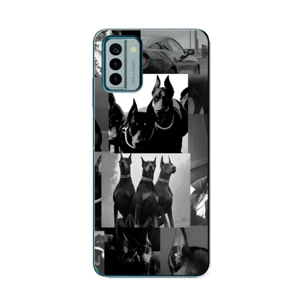 Чохол з малюнком «Колаж Доберман» для Nokia G22 Чохол з малюнком «Колаж Доберман» для Nokia G22