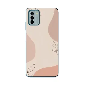 Чехол цветочный дизайн для Nokia G22 (Коричневый фон)