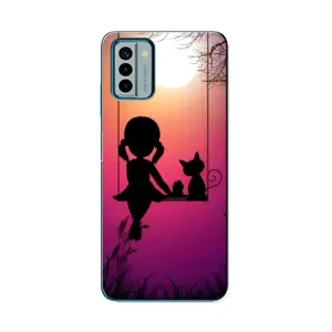 Чехол с рисунком «На качели» для Nokia G22