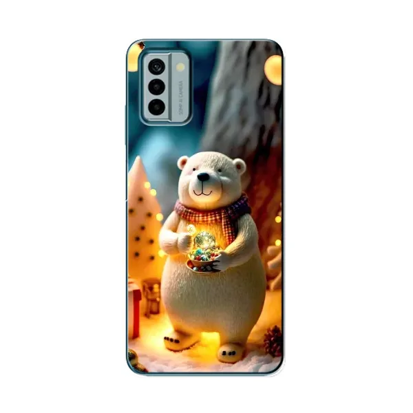 Чехол с рисунком «Новогодний ведмеженок» для Nokia G22 Чехол с рисунком «Новогодний ведмеженок» для Nokia G22
