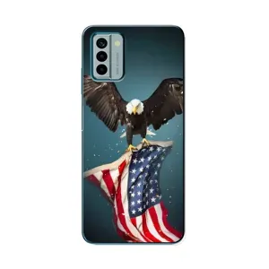 Чехол Флаг USA для Nokia G22 (Орел и флаг)