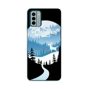 Силиконовый бампер на рождество для Nokia G22 (Рождественский Олень)