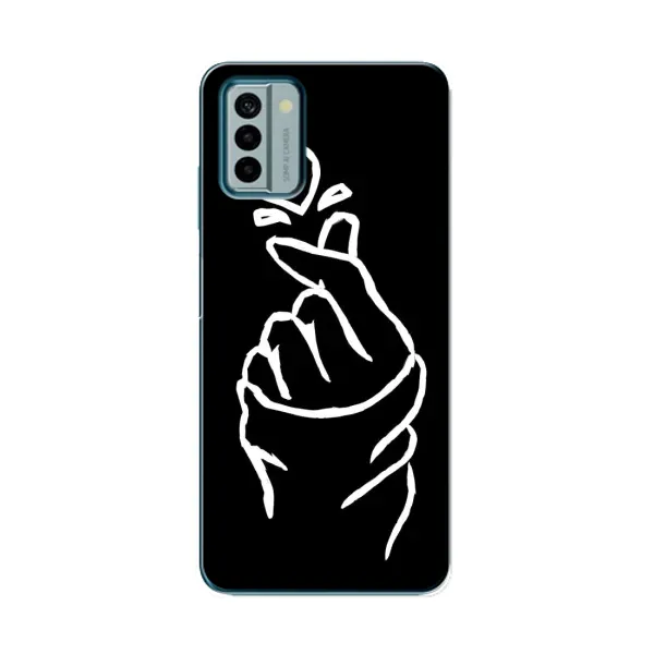 Чехол с рисунком «Сердце на черном» для Nokia G22