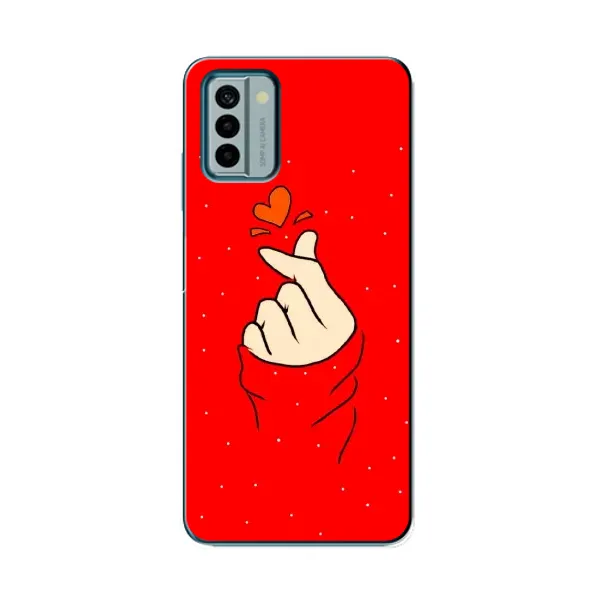 Чехол с рисунком «Сердце на красном» для Nokia G22