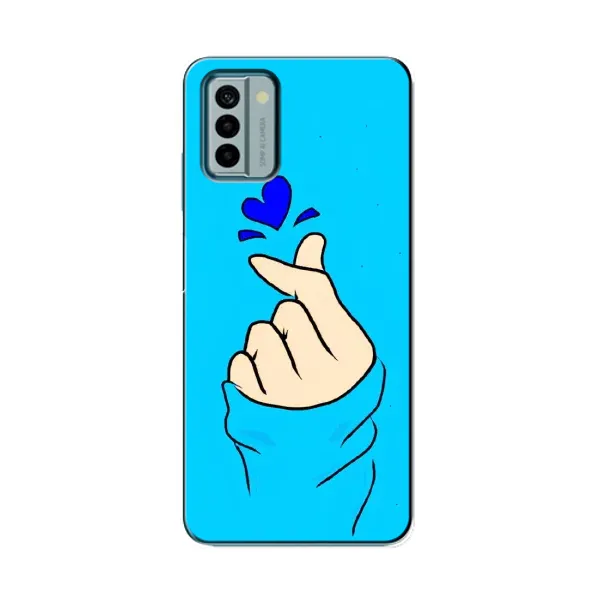 Чехол с рисунком «Сердце на синем» для Nokia G22