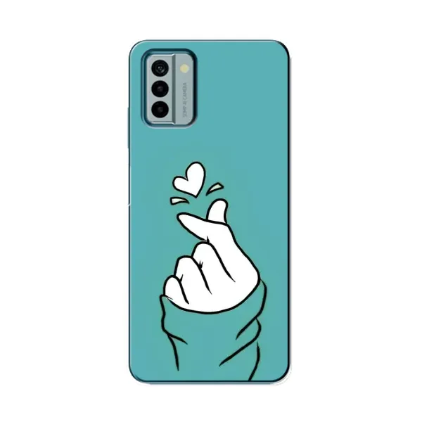 Чехол с рисунком «Сердечко на бирюзовом» для Nokia G22