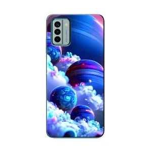 Чехлы КОСМОС для Nokia G22 (Синие планеты)