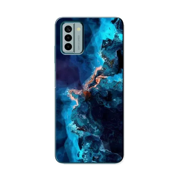 Чехол с рисунком «Синий мрамор» для Nokia G22 Чехол с рисунком «Синий мрамор» для Nokia G22