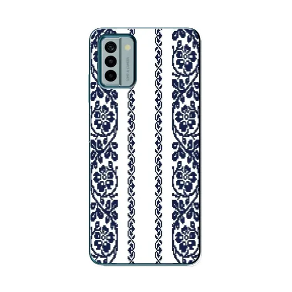 Чехол с рисунком «Синяя вышиванка» для Nokia G22 Чехол с рисунком «Синяя вышиванка» для Nokia G22