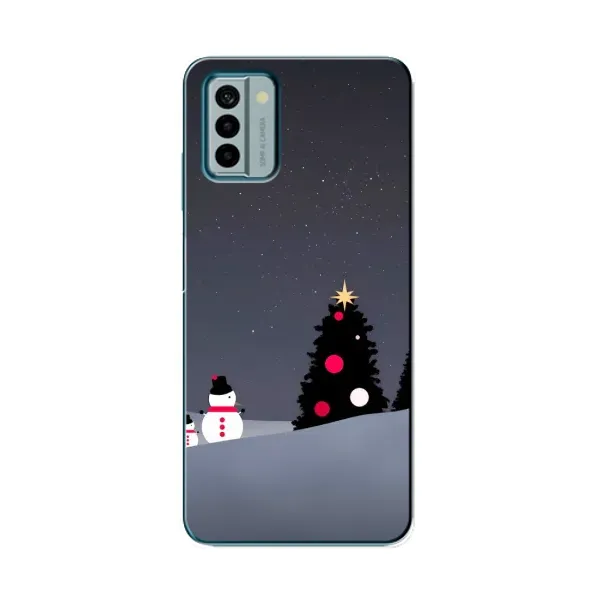 Чехол с рисунком «Снеговички» для Nokia G22 Чехол с рисунком «Снеговички» для Nokia G22