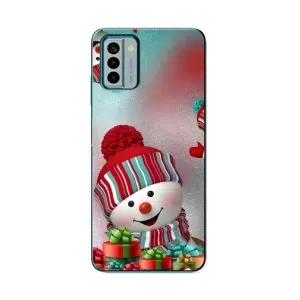 Чехлы на Новый Год Nokia G22 (Снеговик в шапке)