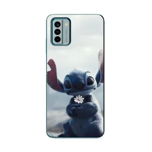 Чехол с рисунком Стич для Nokia G22 (Стич с цветочком)