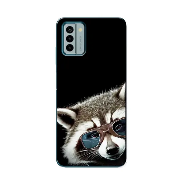 Чехол с рисунком «Стильный Енот» для Nokia G22 Чехол с рисунком «Стильный Енот» для Nokia G22