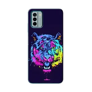 Силиконовый бампер с картинкой животных для Nokia G22 (Тигр-Арт)