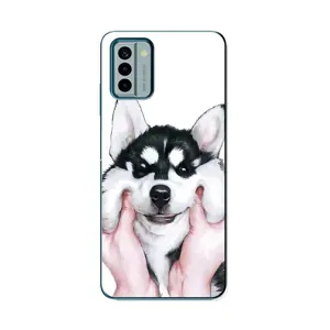 Бампер для Nokia G22 с картинкой "Песики" (Собака Хаски)