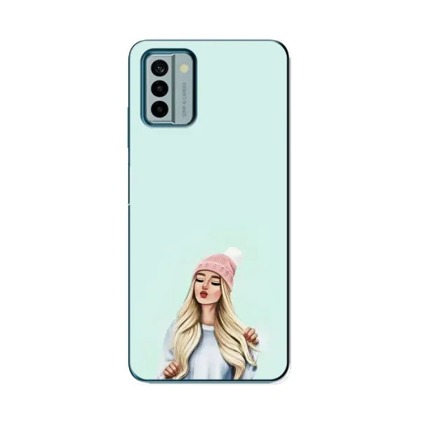 Чехол с рисунком «В шапке» для Nokia G22
