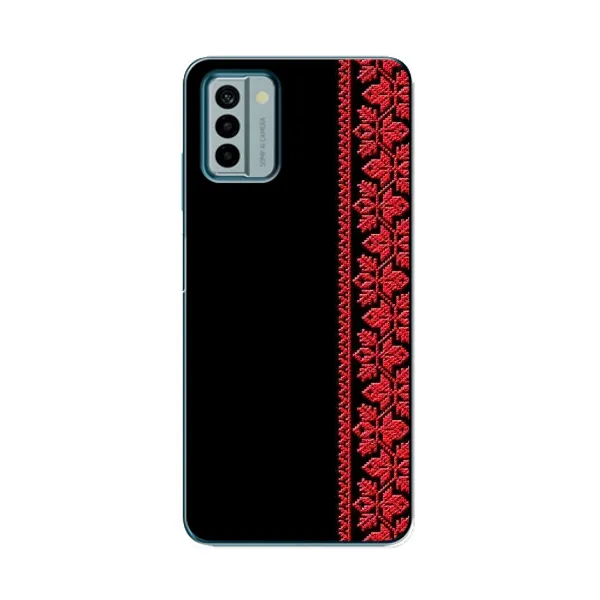 Чехол с рисунком «Вышиванка на черном» для Nokia G22 Чехол с рисунком «Вышиванка на черном» для Nokia G22