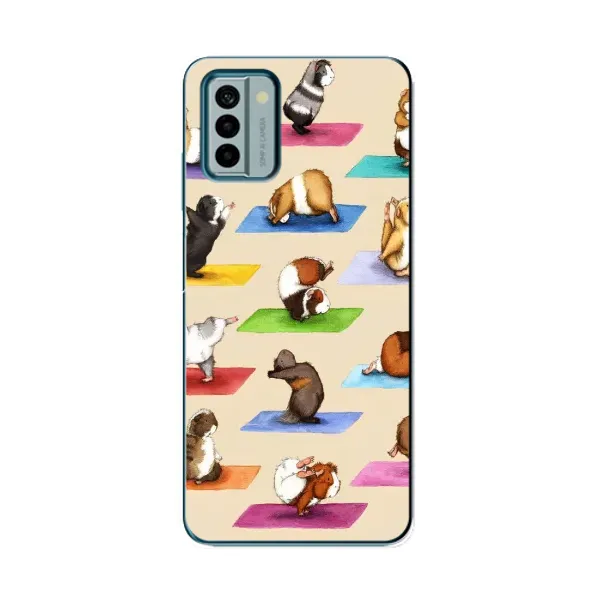 Чехол с рисунком «Ёга свинок» для Nokia G22 Чехол с рисунком «Ёга свинок» для Nokia G22