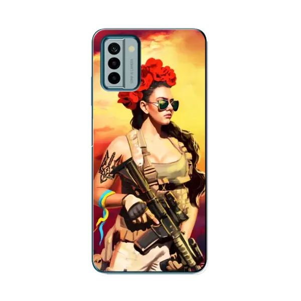 Чехол с рисунком «Женщина солдат» для Nokia G22