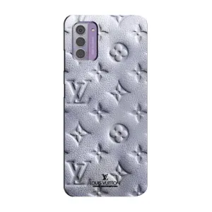 Текстурный Чехол Louis Vuitton для Нокиа Джи 42 (Белый ЛВ)
