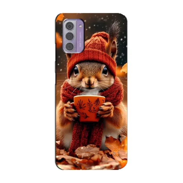 Чехол с рисунком «Белка с кофе» для Nokia G42 Чехол с рисунком «Белка с кофе» для Nokia G42