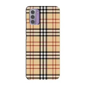 Чохол з Брендами одягу на Нокіа Джи 42 (Burberry стиль)