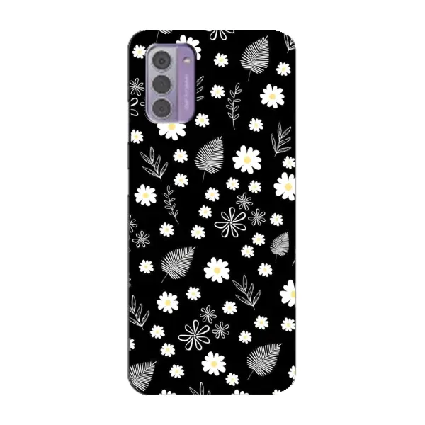 Чехол с рисунком «цветение на чорном» для Nokia G42