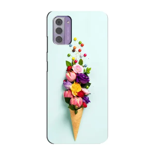 Чехол с рисунком «Цветок-мороженное» для Nokia G42
