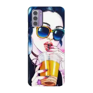 Чохол з картинкою Модні Дівчата Nokia G42 (Дівчина з коктейлем)