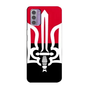Чехлы УПА (Красно-Чёрный) на Nokia G42 (Герб Украины)