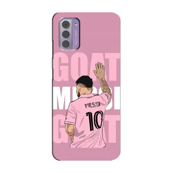 Чехол с рисунком «GOAT MESSI» для Nokia G42 Чехол с рисунком «GOAT MESSI» для Nokia G42