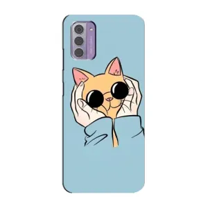 Бампер з зображенням Котиків для Нокіа Джи 42 (КОТИК в окулярах)