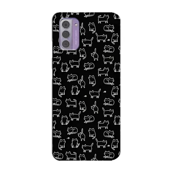 Чехол с рисунком «Котики на черном» для Nokia G42 Чехол с рисунком «Котики на черном» для Nokia G42