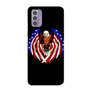 Чехол Флаг USA для Nokia G42 (Крылья США)