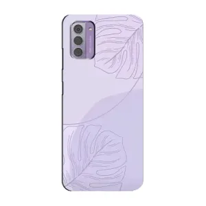 Чехол цветочный дизайн для Nokia G42 (Монстера фиолетовая)