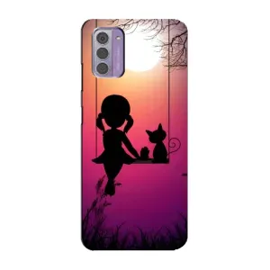 Чехол с рисунком «На качели» для Nokia G42